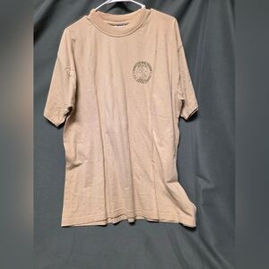Men's Casual Tan Graphic Tee